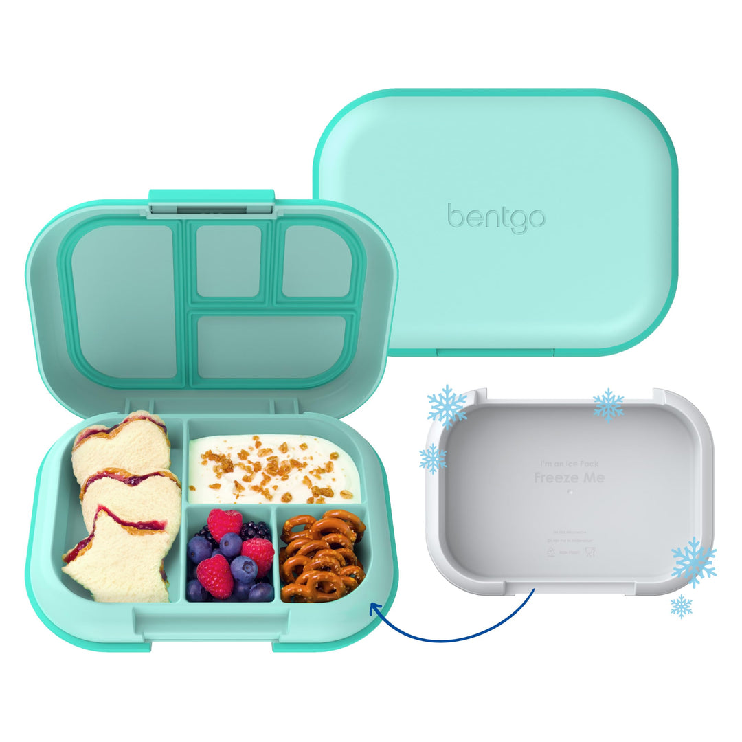 Bentgo® Kids Chill Lunchbox – Bento-Style Lunch-Lösung mit 4 Fächern und herausnehmbarem Eisbeutel f
