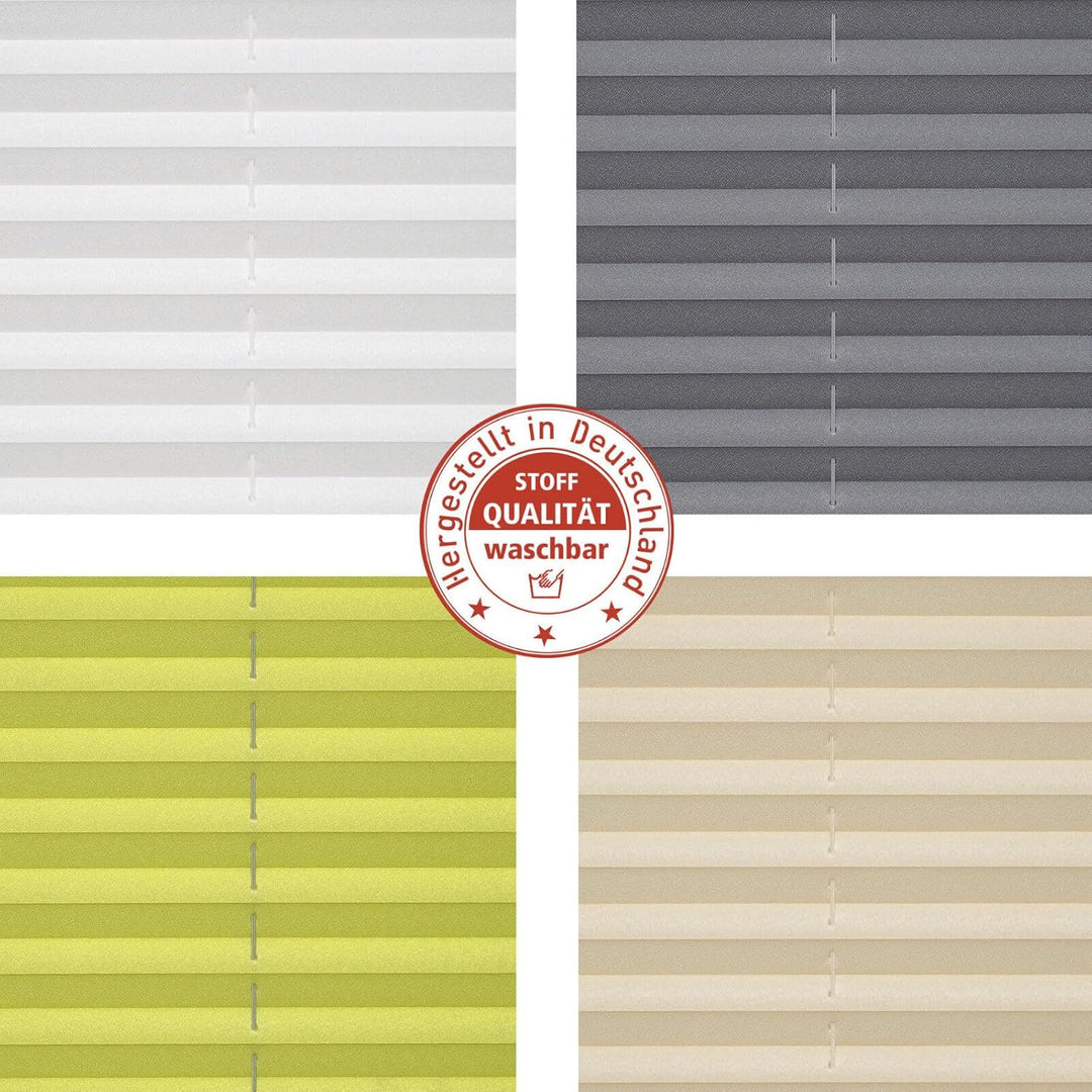 Liedeco® Plissee verspannt mit Klemmträger / 90 x 130 cm weiss (Breite x Höhe) / lichtdurchlässig Bl