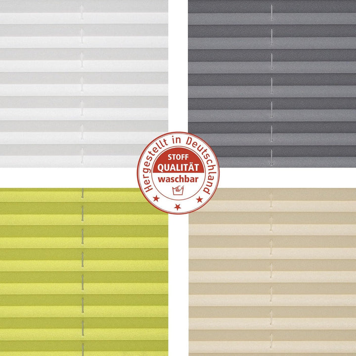 Liedeco® Plissee verspannt mit Klemmträger / 90 x 130 cm weiss (Breite x Höhe) / lichtdurchlässig Bl