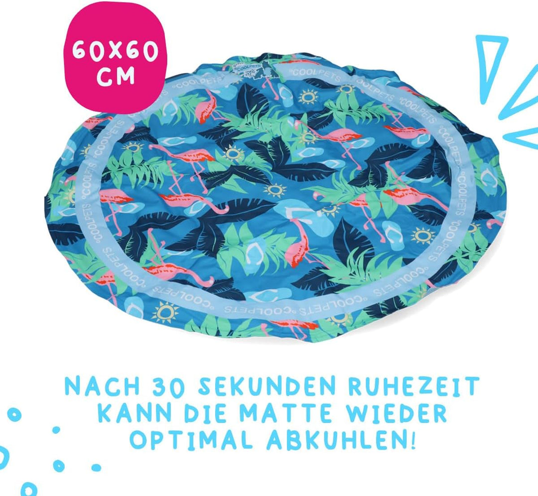 Coolpets Tropical Premium Kühlmatte - Geeignet für Hunde - rutschfest - Kühlung für Ihre Haustiere -