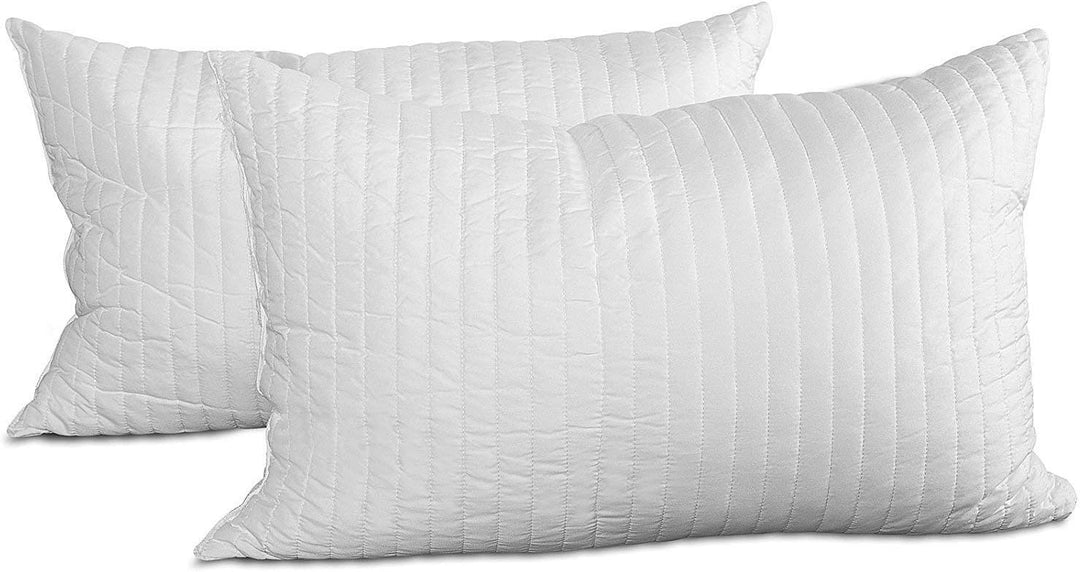 EVERGREENWEB 2er Set Pack Kissen Verschiedene Grössen aus Memory Foam, 15 cm Hoch, geeignet für Nack