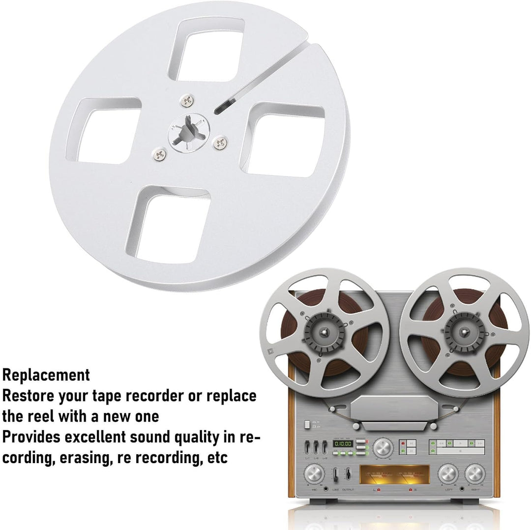 1/4 5 Zoll Leere Bandspule, 4 Loch Leerspule aus Aluminiumlegierung für NAGRA für Studer Take Up Ree