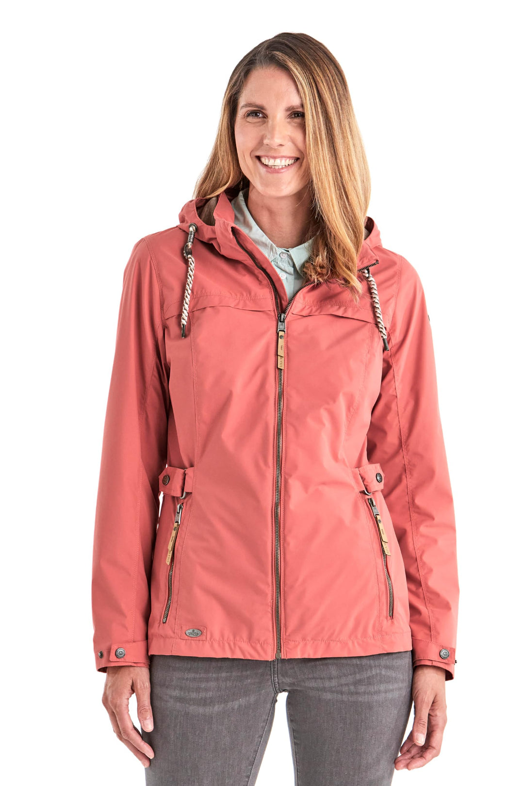 G.I.G.A. DX Damen Jamil Wmn Jckt A Funktionsjacke/Outdoorjacke mit abzippbarer Kapuze, dunkelkoralle