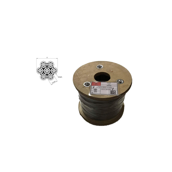 Drahtseil 3mm 50 Meter Edelstahl 7X19 EN 1.4401 weich A4 NIRO, Nirosta 50 Meter Drahtdurchmesser 3mm