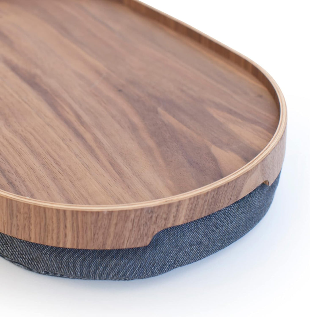 Bosign. Knietablett mit Sitzsack-Kissen für Frühstück, Abendessen. Rrutschfestes Tablett. Abnehmbare