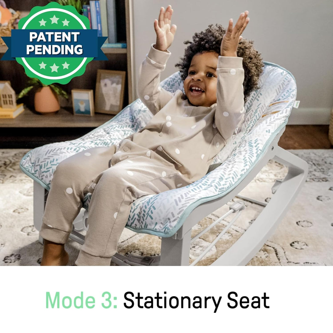 Ingenuity, Keep Cozy 3 in 1 Grow with me Wippe Weaver mit Vibrationen, 2 Liegepositionen und 3 Wippf