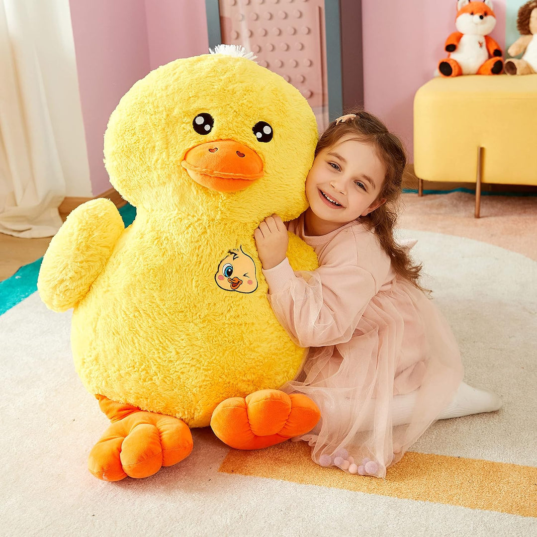 IKASA Gross Ente Stofftier Riesenente Plüschtiere für Kinder - Riesen Kuscheltier Gross Plüschtier S