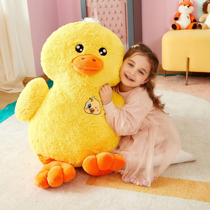 IKASA Gross Ente Stofftier Riesenente Plüschtiere für Kinder - Riesen Kuscheltier Gross Plüschtier S