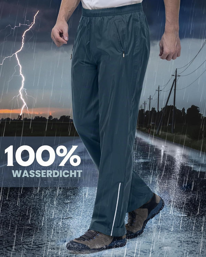 Outdoor Ventures Herren Regenhose Fahrrad Wasserdicht Atmungsaktiv Überziehhose Winddicht Outdoorhos