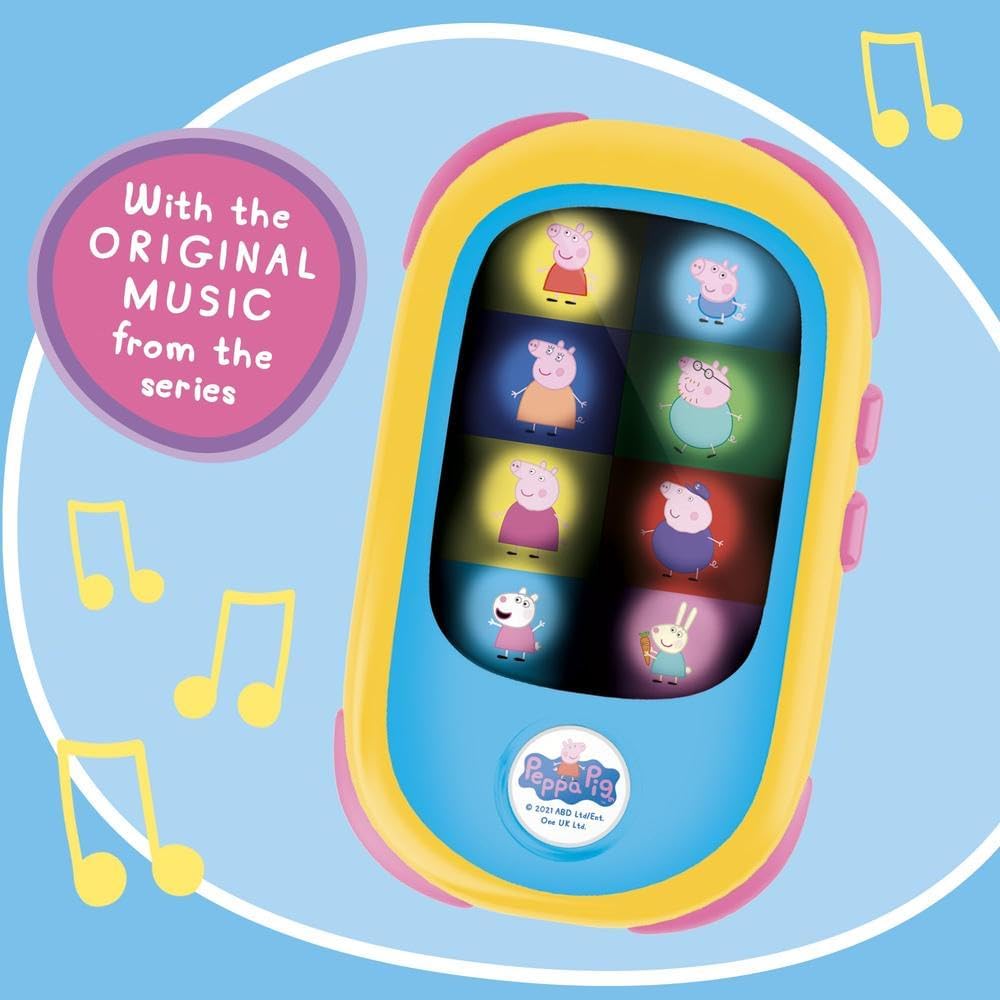 LISCIANI - PEPPA PIG - Nachgemachtes Smartphone-Spielzeug für Babys - LED-Lichtanzeige auf dem Bilds