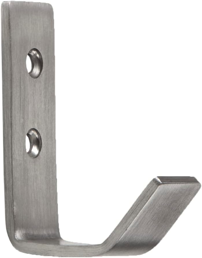 SOTECH 10 Stück Kleiderhaken ALBA echt Edelstahl 52 x 20 mm Garderobenhaken Haken 10 x Haken klein E
