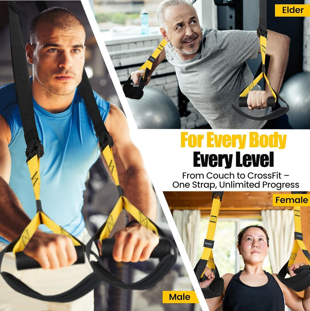 Schlingentrainer Set für Zuhause – Professioneller TRX Sling Trainer mit Türanker & Widerstandsbände