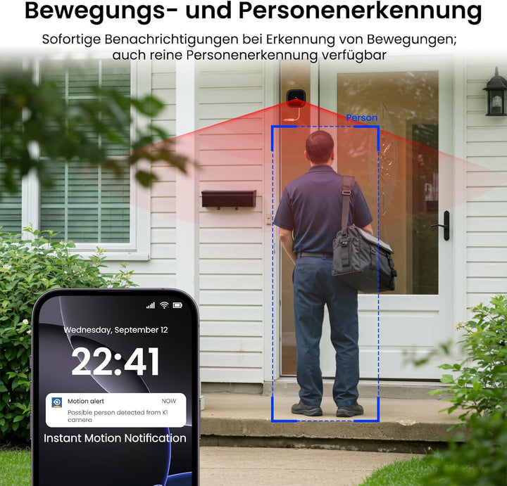 INFIYA Fensterkamera Innen, 2,4&5GHz WiFi Überwachungskamera Innen/Aussen, WLAN Window Camera Indoor
