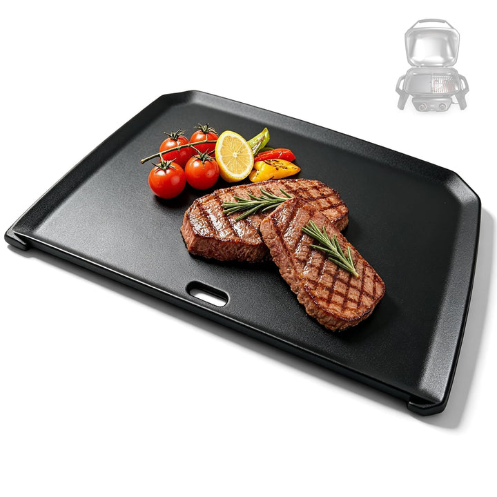 38,6 x 24,6 CM Gusseisen Plancha Grillplatte für Weber Pulse 2000 Elektrogrills, Langlebige und Hitz