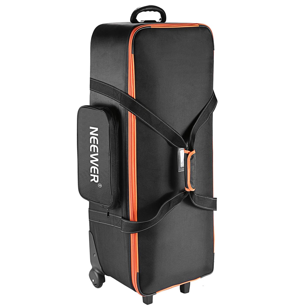 Neewer Trolley für Fotoausrüstung 96x39x29cm mit Riemen gepolstertem Fach Rollen und Tragegriff für