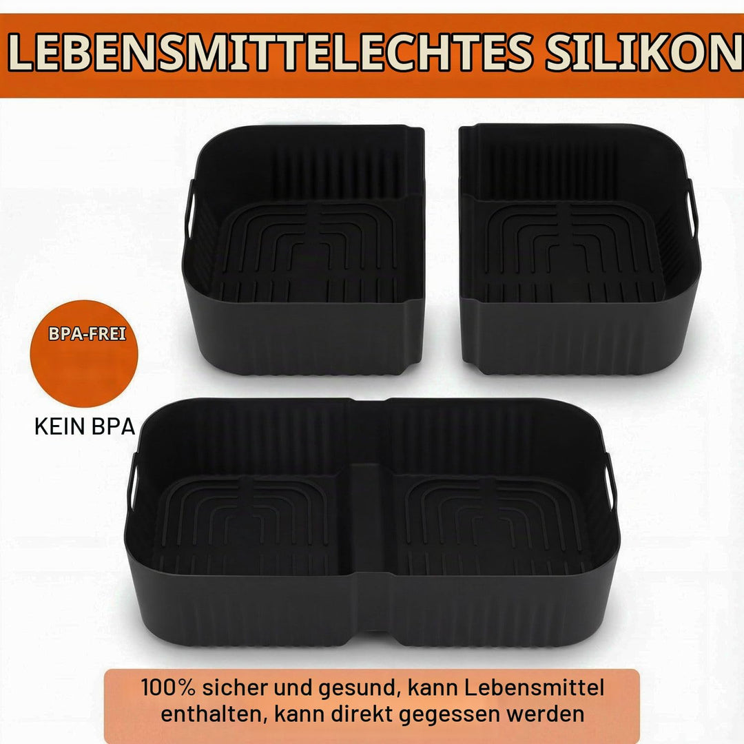 3 Stück Silikonform Heissluftfritteuse Zubehör für Ninja Foodi FlexDrawer 10,4L AF500EU AF500DE AF50