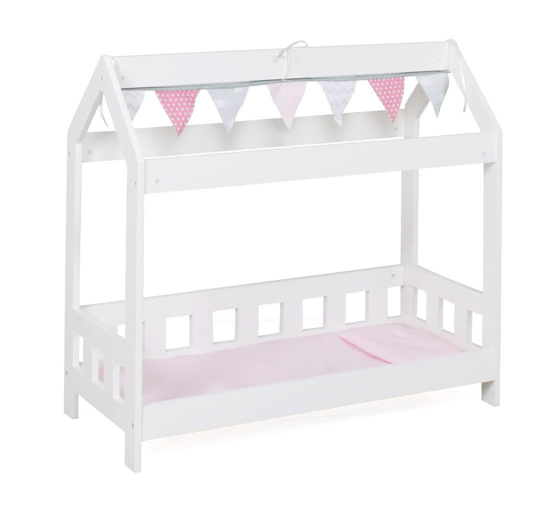 Bayer Chic 2000 507-95 Puppenbett, Cabin-Bett, Puppenmöbel in Stars grau, 56 x 25 x 54 cm, 507-95