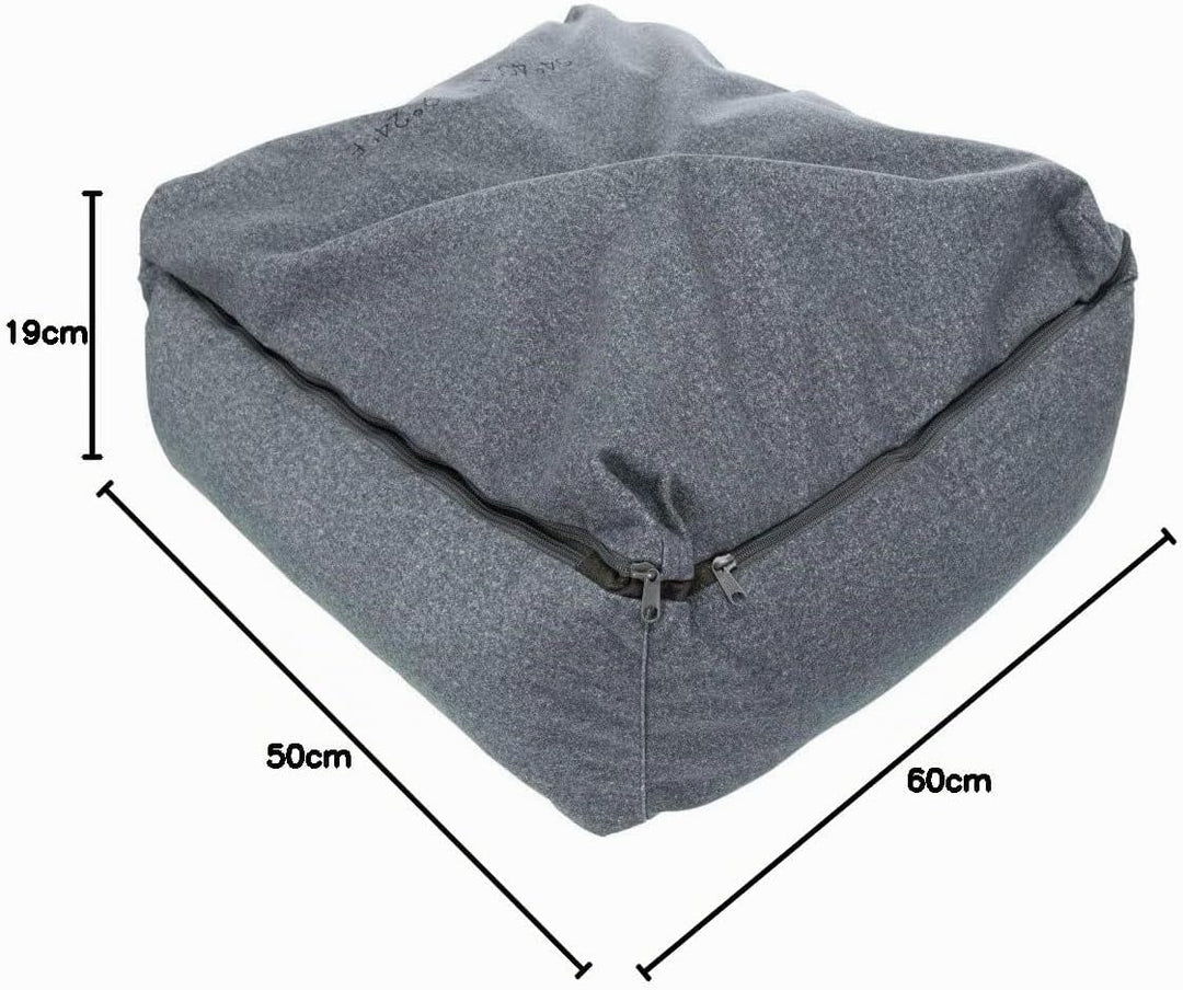 TRIXIE Robustes und hochwertiges Hundebett BE Nordic Bett Föhr Soft, eckig, 60 × 50 cm, grau- 37602