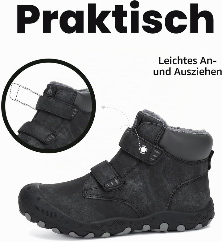 Mishansha Kinder Winterschuhe Warm Gefüttert Winterstiefel Jungen Mädchen Schneestiefel Outdoor Ruts