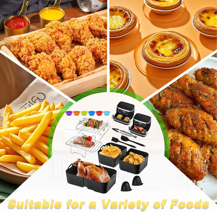 Heissluftfritteuse Zubehör 10.4L, Foodi Flexdrawer AF500EU Dual Zone Airfryer Zubehör, Auflaufform A