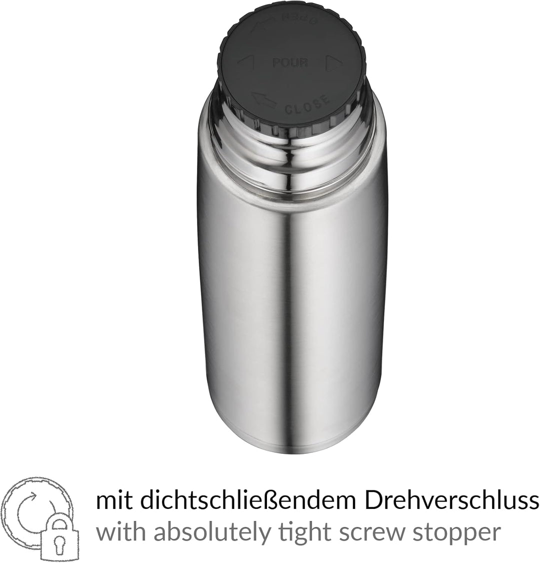 alfi ISOTHERM PERFECT DV 1,0l, Isolierflasche aus Edelstahl mit Trinkbecher, absolut dicht mit Drehv