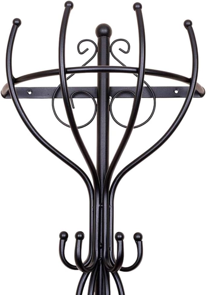 DanDiBo Wandgaderobe Halbrund Wand Metall Schwarz Vienno 66cm Gaderobe Kleiderhaken Gaderobenhaken H