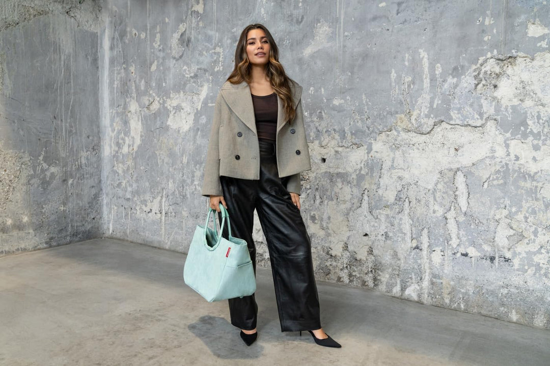 reisenthel loopshopper L cord mint – Stabile Tasche mit praktischen Fächern aus recycelten PET-Flasc