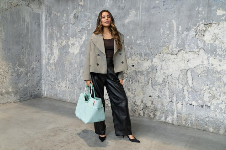 reisenthel loopshopper L cord mint – Stabile Tasche mit praktischen Fächern aus recycelten PET-Flasc