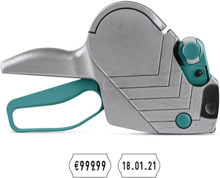 Original Meto Basic S Preisauszeichner Set – Preis, Datum, MHD (1-zeilig, 8-stellig für 22 x 12 mm E