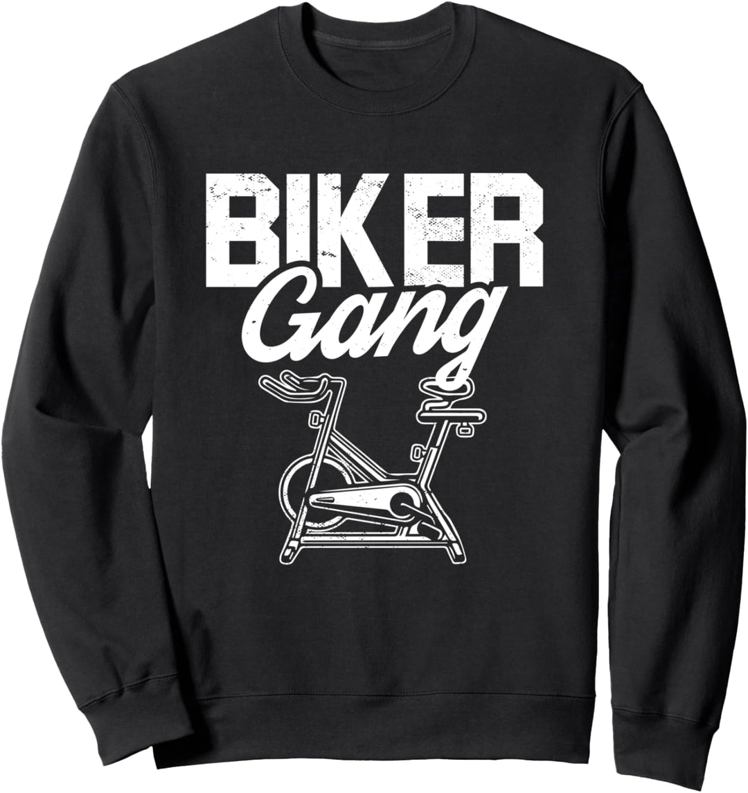 Biker Gang Spin Gym Workout Witziges Spinning Sweatshirt