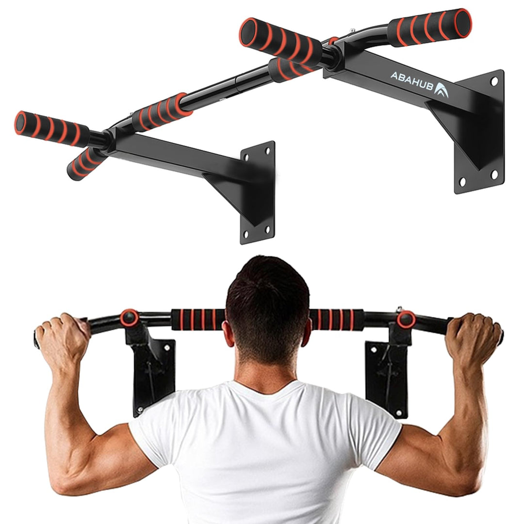 Abahub Klimmzugstange Wandmontage, Mehrfach Griff Chin-Up-Bar für Heimtraining, Bohrmontage, Wand Pu