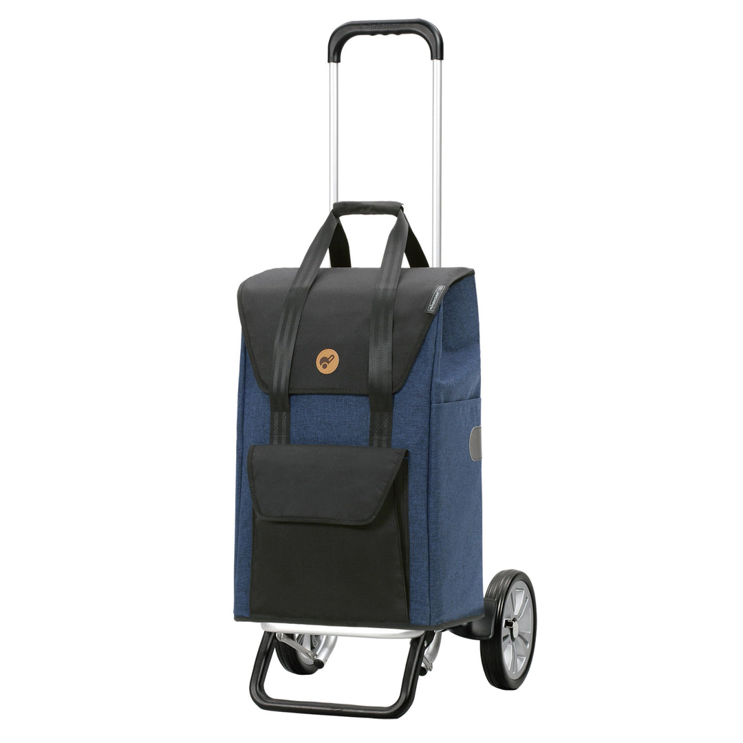 ANDERSEN Einkaufstrolley - Alu Star Shopper Senta 2.0 blau | sehr leicht, höhenverstellbar, klein zu