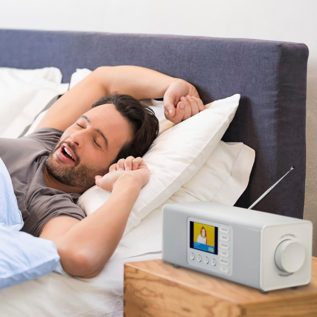 Hama Digitalradio, mit grossem Display, DAB+/FM/Bluetooth zum Streamen Nachfolger Weiss, Nachfolger
