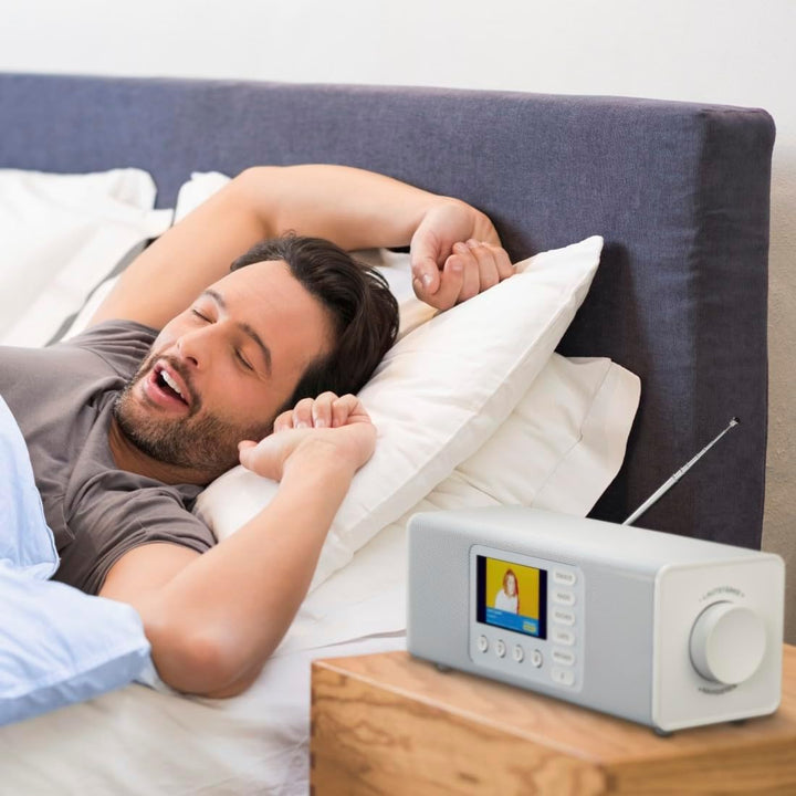 Hama Digitalradio, mit grossem Display, DAB+/FM/Bluetooth zum Streamen Nachfolger Weiss, Nachfolger