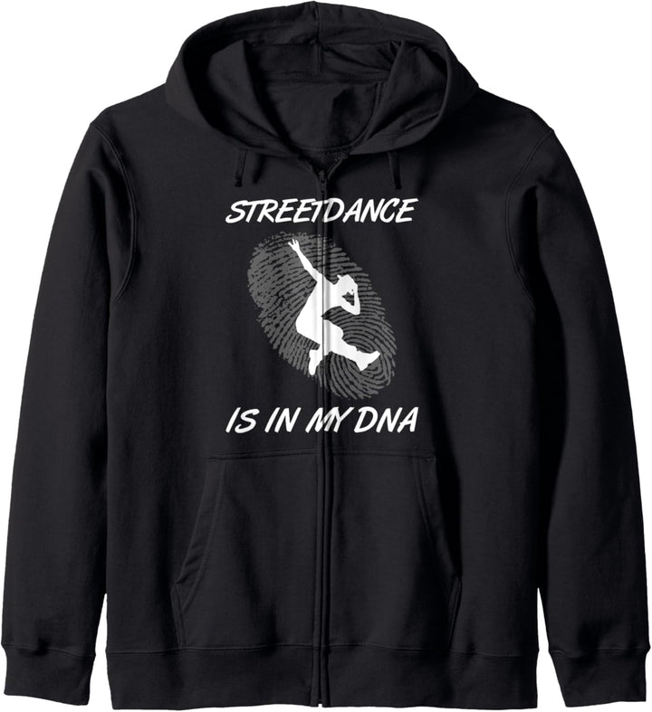 Breakdance Hip Hop Tanz Streetdance DNA Fingerabdruck Spruch Kapuzenjacke