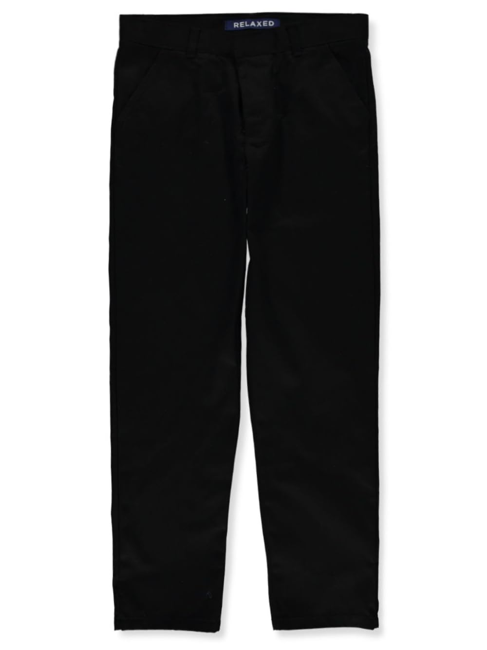 French Toast Men's Adjustable Waist Relaxed Fit Pant (Standard & Husky) 28W / 32L Schwarz, 28W / 32L