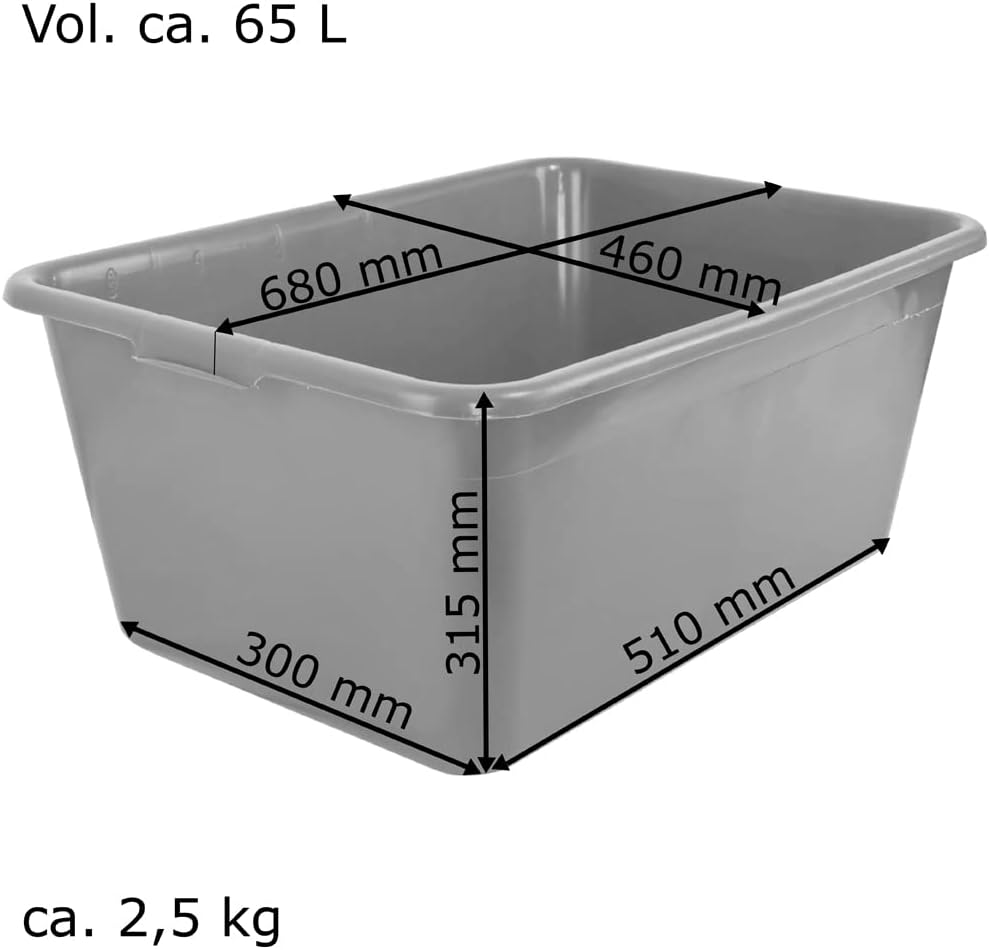 Petigi Wildwanne Futterwanne Mörtelwanne Kunststoffwanne Wassertrog Wasserbehälter 65 L / 90 L Grün