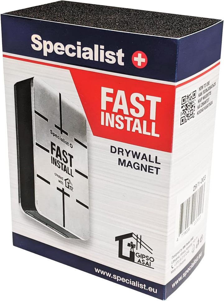 Specialist+ 2 Stück FAST INSTALL-Gipsmagnet und HAMER-Steckertreiber für die Installation von Metall