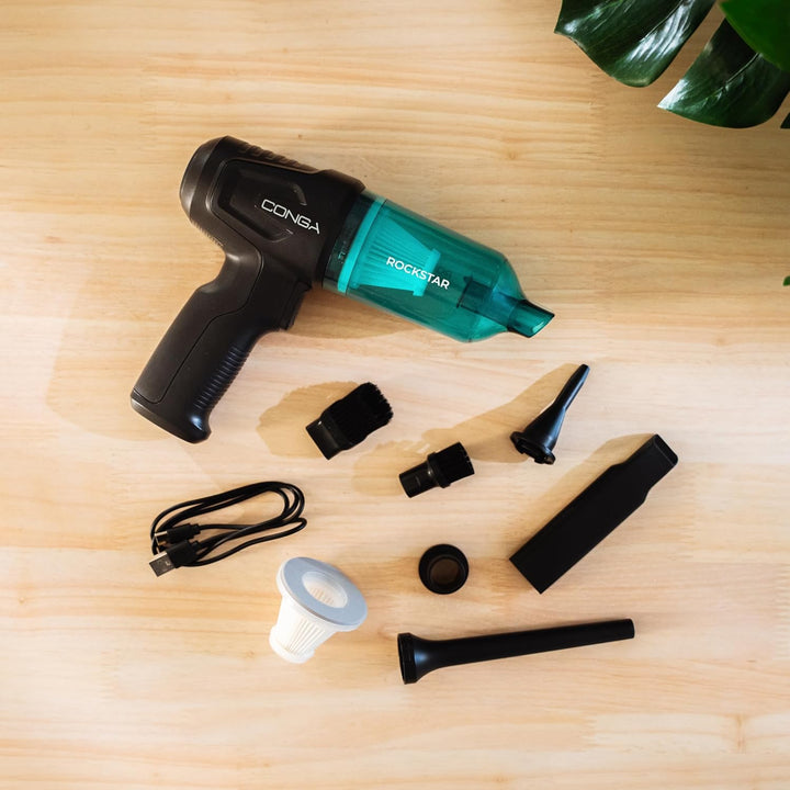 Cecotec Kabelloser Handstaubsauger mit BLDC-Motor Conga Rockstar Micro Hand. 80W, Saugkraft 12kPa, S
