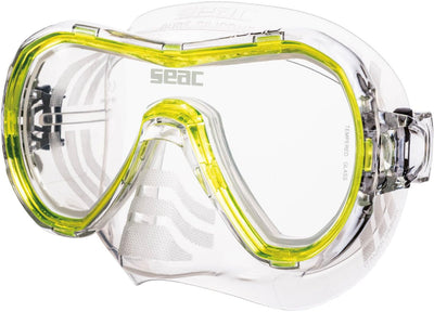 Seac Unisex Jugend Set Giglio MD Valve Schnorchelset mit Maske und Schnorchel mit Wasserausblasventi