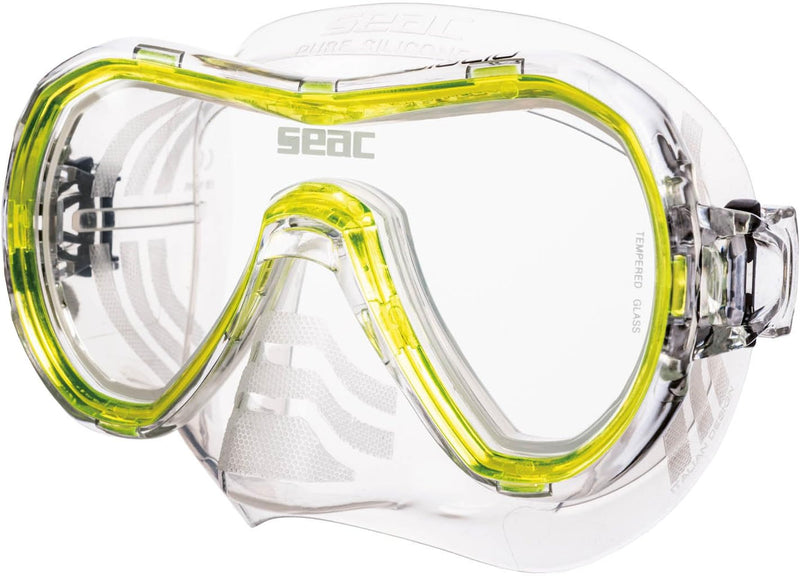 Seac Unisex Jugend Set Giglio MD Valve Schnorchelset mit Maske und Schnorchel mit Wasserausblasventi