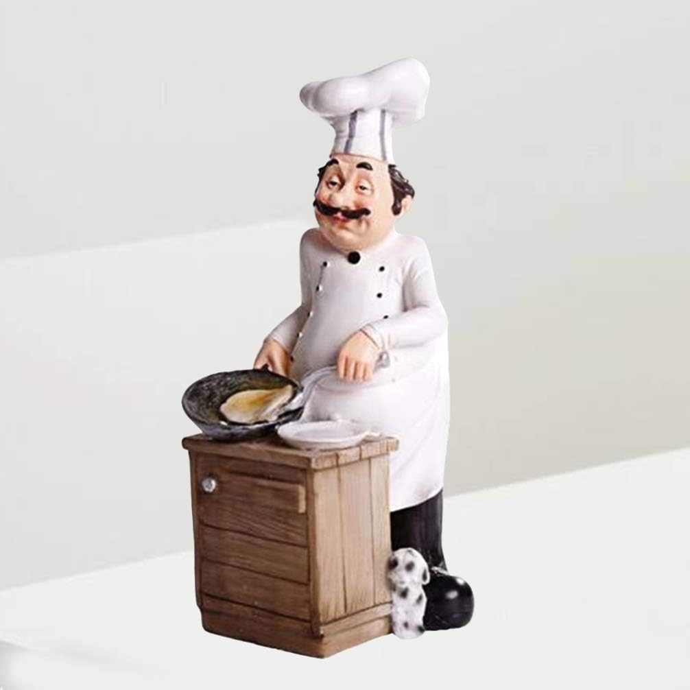 Healifty Krippe Handwerk Harz Koch Figuren Skulptur Miniatur Ornamente Weihnachten Küche Tischplatte