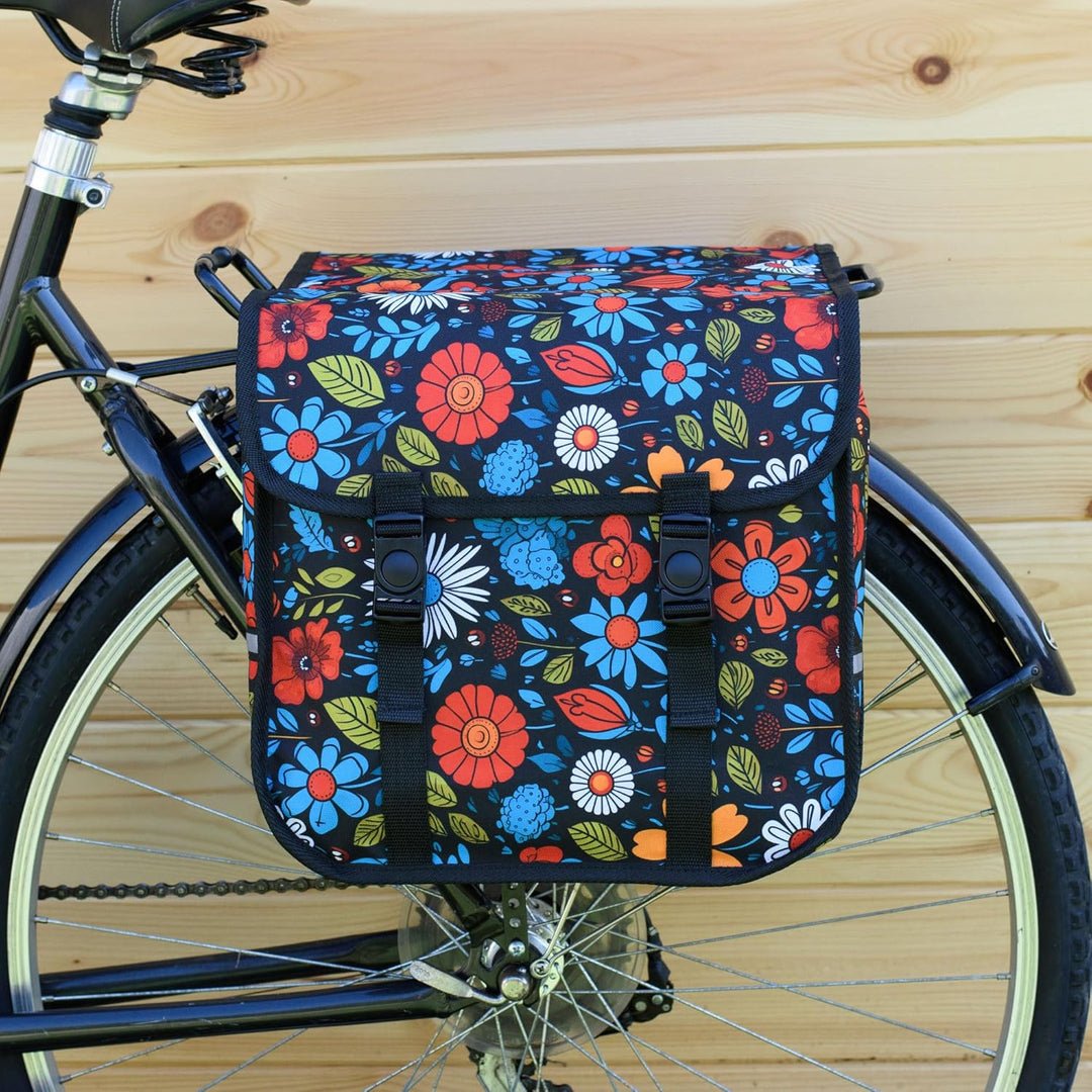 Classic CE Fahrradtasche für Gepäckträger - Doppeltasche 26L (2x13L), Wasserabweisend, mit Reflektor