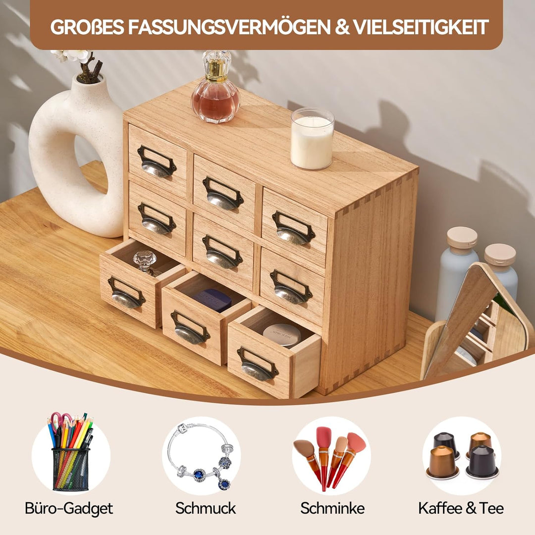 KIRIGEN Holz Schublade Organizer Desktop Storage Cabinet Box Schubladen für Home Office Desk Organis