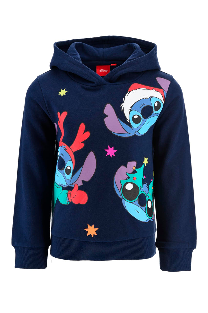 Disney Stitch Mädchen Kapuzenpullover, Design Weihnachts Sweatshirt, Pullover für Mädchen, Grössen 3