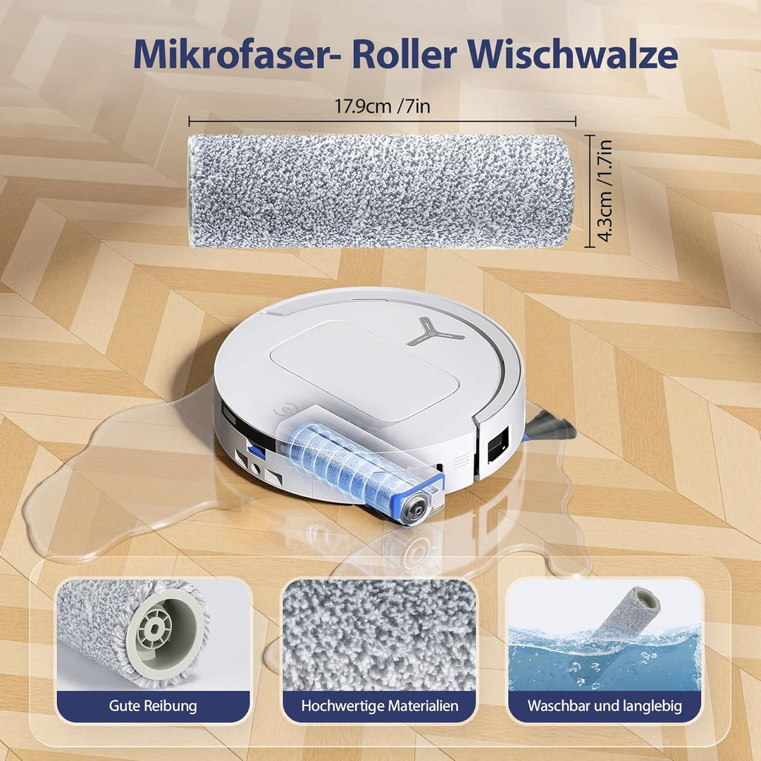 21 Stück Zubehör Kompatibel mit ECOVACS DEEBOT T80 Omni Saugroboter, mit 2 Hauptbürste, 6 Staubbeute