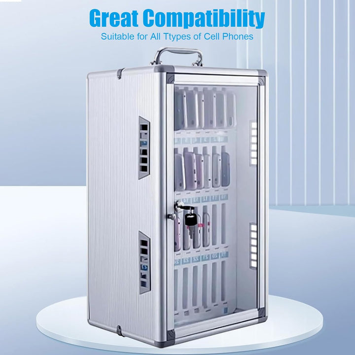 TAZZOR Handygarage mit Schlüssel Schliessfächer Transparente-36 Slots, 315 * 195 * 495mm Handy Aufbe
