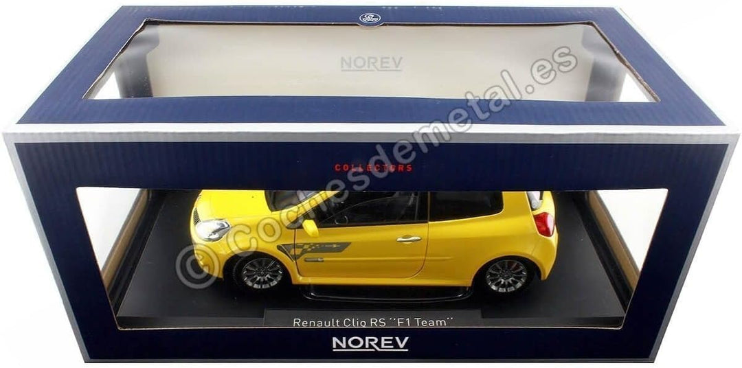 Norev NV185236 Clio RS F1 Team 2007-Sirius Yellow Renault Sammelmodell, Multi, Mehrfarbig