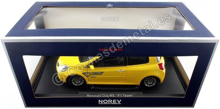 Norev NV185236 Clio RS F1 Team 2007-Sirius Yellow Renault Sammelmodell, Multi, Mehrfarbig