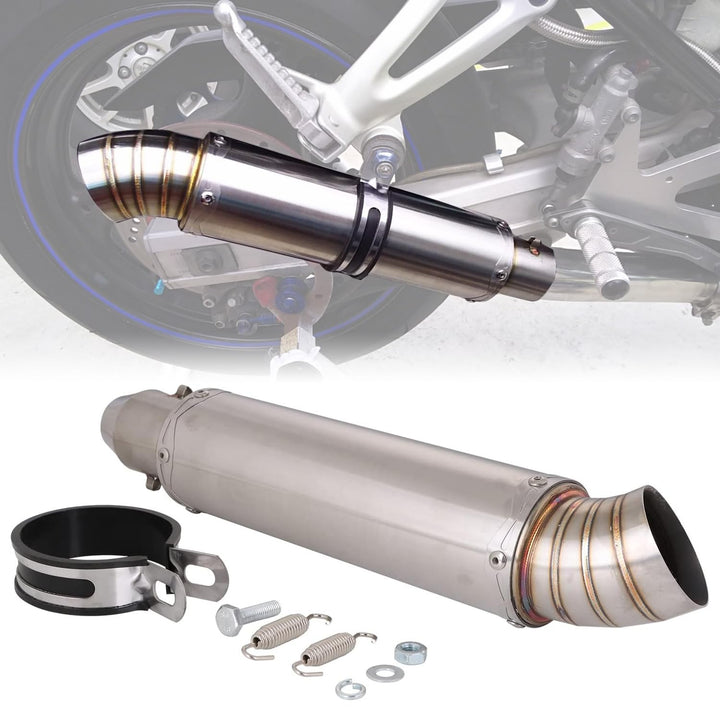 Motorrad Auspuff Universal Schalldämpfer - 51 mm Universal Motorrad Auspuff Sportauspuff mit Abnehmb